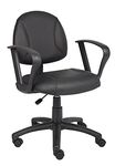 Boss Office Products Posture Task Chair with Loop Arms in Black