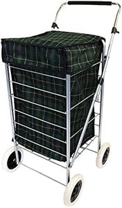 Oypla 4 Wheel Folding Shopping Mobility Trolley Bag Cart Market Laundry
