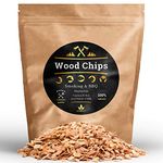 1 kg premium smoking chips, BBQ and smoking, 100% natural, very smoked wood, accessories for any grill and smoker oven such as Weber Napoleon smoker Barbecook Kamado Dancook (mix gold).