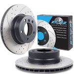 Front Drilled Grooved 310mm Brake Discs For BMW E60 520I 525I 525D Saloon 03-10