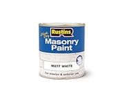 RUSTINS Masonry Paint, White, 500 ml (Pack of 1)