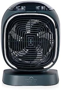Dreamland Silent Power Pure Portable Fan Heater - Low Energy for Home Use, Quick Heat Up with 4 Heating Modes, Silent Space Heater, Energy Efficient Ionizer and Air-Purifying Heating Technology