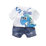 Googo Gaaga Boy's Cotton Dino Printed T-Shirt With Shorts Sets Of Baby Boys Clothing Sets (2-3 Years, Multicolor)