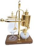 Belgian Belgium Luxury Royal Family Balance Syphon Siphon Coffee Maker Gold Color by NISPIRA