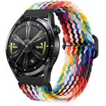 XANES® Nylon Band Compatible with Oneplus Watch 46MM, 22MM Adjustable Buckle Watch strap for Men/Women. Rainbow