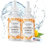 LilyAna Naturals Vitamin C Serum for Face - Face Serum with Hyaluronic Acid and Vitamin E, Anti Aging Serum, Reduces Age Spots and Sun Damage, Promotes Collagen and Elastin (Double Pack)