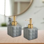 The Better Home Ceramic Soap Dispenser 220ML (2Pcs) Soap Dispenser for Bathroom | Soap Dispenser Set | Soap Dispenser for Kitchen | Hand Soap Dispenser | Soap Dispenser for Wash Basin