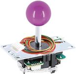 Sanwa Denshi JLF-TP-8YT Purple Ball Top Handle Arcade Joystick Part 4 & 8 Way Adjustable - Hori Fight Stick Repair Part - Mad catz SF4 Tournament Joystick Compatible