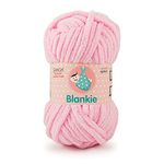 Ganga Acrowools Blankie is a Super Soft Chenille Yarn. OEKOTEX Class 1 Certified. Safe for Babies. Pack of 2 Balls - 100gm Each. Shade no 11, Baby Pink