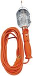 Woods 0691 16/3-Gauge SJTW Trouble Light with Metal Guard & Outlet, 75-Watt, 25-Foot, Orange