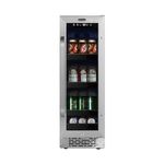 Whynter BBR-638SB 12 inch Built-in 60 Can Undercounter Stainless Steel Beverage Refrigerator with Reversible Door, Digital Control, Lock and Carbon Filter, One Size, Multi