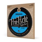 D'Addario EJ50 Pro-Arte Silverplated Wound Black Nylon Treble Classical Guitar Strings - Hard Tension