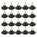 sourcing map Feet Adjustable Threaded Pole Leveling Foot Furniture Glide 38mm Base M8x20mm Thread 20 Pcs