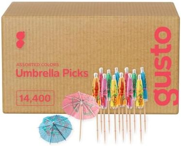 Comfy Package [Case of 14,400] Cocktail Umbrellas for Drinks, Umbrella Drink Picks - Assorted Tropical Colors Party Toothpicks for Cocktails, Appetizers