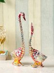 Amazon Brand - Umi Love Birds Metal Statue Set for Wedding Gift and Home Decor (11x9.5x1.5-inch, Multicolour)