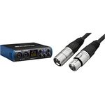 PreSonus Studio 24c 2x2, 192 kHz, USB-C Audio Interface & AmazonBasics XLR Male to Female Microphone Cable - 25 Feet, Black