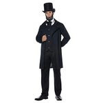 Adult Abraham Lincoln Costume, Black, Small