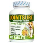 JOINTSURE YOUNG & ACTIVE Joint Supplements for Dogs and Puppies - Pack of 300 Tablets - Supports Mobility and Prevents Joint Stiffness - High Levels of Glucosamine & Green Lipped Mussel