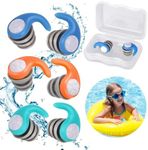 Zocipro Kids Ear Plugs for Swimming, 3 Pair Soft Silicone Ear Plugs Swimming Kids, Reusable Waterproof Ear Plugs for Children 4-12 Years, Ear Protection for Showering Bathing Surfing