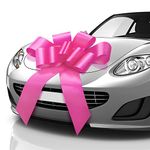 MIFFLIN Thicker & Sturdier Big Car Bow (Pink, 30 inch, 1 Pack), Butterfly Shape Gift Bow, Giant Bow for Car, Birthday Bow, Huge Car Bow, Car Bows, Big Pink Bow, Bow for Gifts, Christmas Bow for Cars