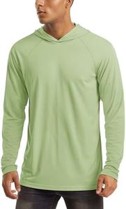 Uv Protection Clothing Hood Shirts Athletic Shirts Running Shirts Workout Shirts Sun Shirts with Hoodie Light Green