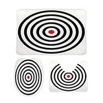 Nuansexi Toilet Rugs Set Bath Area Rug Set 3 Piece Anti Slip U-Shape Contour Toilet Mat Absorbent Coral Velvet Machine Washable ﻿Darts Target Bathroom Toilet Decor