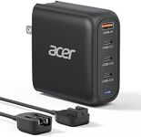 Acer 100W USB C Charger Block, 4-Port Fast GaN Ⅱ Desktop Charger with Power Extension Cable, Compatible with MacBook Pro/Air, iPhone 16 Series, Galaxy S24, iPad Pro, Acer Laptop, Acer Nitro 5, etc