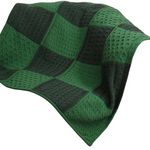 Aran Woollen Mills Patchwork Intarsia Merino Wool Irish Throw Blanket