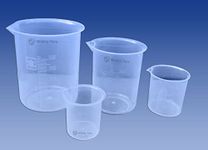 Widely Pure Plastic Science Beakers set 500ml, 250ml, 100ml, 50ml measuring beakers for laboratory