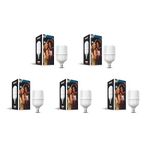 Goldmedal Thor 40W B22 Base LED Bulb – Cool Daylight (6500k) | Energy Efficient | 230 Degree Light Coverage | Surge Protection up to 4KV | Rated Life 15000 Hrs | for Home & Office |Pack of 5