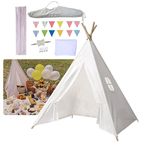 Takezuaa Kids Play Tent,Teepee Tent for Kids Indoor and Outdoor Tents with Windows,Foldable Play Tent Childrens Tents,Teepee Tent For Girls Boy,Castle Fairy Tents for Children Gift