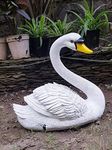 Wonderland Polyresin Swan Statue | Material Resin | Swan Size 16.5 X 14.5 Inches | Home Decor, Garden Decoration, Balcony Makeover, Terrace Garden