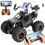 Prezzie Metal Super RC HD CAMERA CRAWLER re-chargeable Car with Camera WIFI 2.4Ghz HD Off Road High Speed Radio Remote Control Cars Rock climber (35cm length)