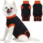 iBuddy Dog Surgical Recovery Suit, Professional Pet Recovery Shirt Dog Abdominal Wounds Bandages for Male Female，Anti Licking Breathable Dog Shirt