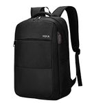 XQXA Laptop Backpack with USB Charging Port/Headphone Port for Women Men School Students Fits 17.3 Inch Laptop - Black - XXL