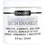 DecoArt Décor Americana Decor Satin Enamels 8oz PureWht, 8 Fl Oz