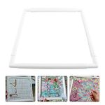 Embroidery Clip Frame, Plastic Square Frame Embroidery Hoop for Embroidery Quilting Needlepoint Cross Stitch Silk-Painting(43.1×43.1cm)