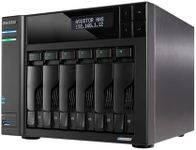 Asustor Lockerstor 6 Gen2+ AS6706T v2 6 Bay NAS Storage, Intel Quad-Core 2.0GHz CPU, Dual 5GbE Ports, 8GB RAM DDR4, 4 M.2 SSD Slots, HDMI, Network Attached Storage (Diskless)