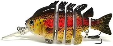 AYVANBER 3" Fishing Lures for Bass Trout Panfish Series Multi Jointed Bass Fishing Hard Lure Bait Swimbait Life-Like Bluegill Sinking New (2)