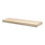 Oak Floating Shelves, Length 90cm, Decorative Shelf for Bedroom, Living Room Shelving, Home Office, Hallway Storage