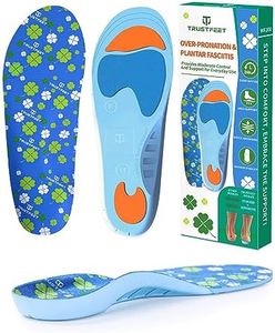 Trustfeet Over-Pronation Orthotic Insoles,Plantar Fasciitis Arch Support Inserts for Foot Pain Relief,Thin Shoe Insoles for Flat Feet,Women Men Everyday Use Insoles for Walking,Standing-L