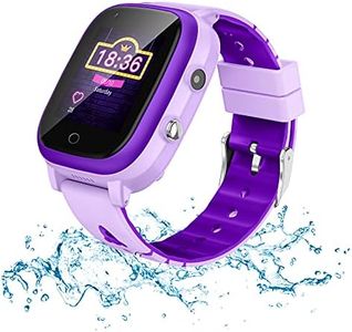 4G Kids Smartwatch GPS Tracker Kids Smart Watches Phone for Girls Boys Birthday Bluetoot Video Call Digital Camera Waterproof LBS WIFI Locator (Purple)