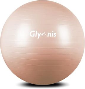 Glymnis Exercise Ball Yoga Ball Anti-Burst Balance Ball for Yoga, Birthing, Fitness, Stability, Core Exercise, Slip Resistant Exercise Ball Workout Ball Swiss Ball with Quick Pump,55cm 65cm 75cm