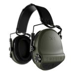 Sordin X2 Ear defenders 301006-10G – hearing protection for hunting and shooting sports with leather strap – active and electronic – olive
