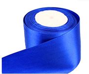 ROYAL BLUE Satin Ribbon - 50mm Wide - 5 Meter - for Gifts Wrap, Sew, Decorations, Party, Dress, Crafts, Bow, Events, Car and more