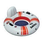 Solstice Swimline 36 Inch Inflatable Super Chill Racing Style Swimming Pool, Lake, River, or Ocean Lounger Tube Float for Kids and Adults