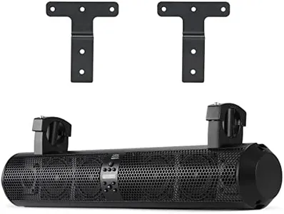 KEMIMOTO UTV Soundbar Bluetooth X3 Sound Bar Waterproof SxS Soundbars 28 Inch Wide 2X Tweeter and 4X Subwoofer 500W Amplifier 3.5mm Aux Input Wireless Control Work for 1.56"- 2.25" Roll Bar