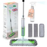 Nest Zest Spray Mop - Mops for cleaning floors | Spray mop with washable pads | Floor mop for hard floors, laminate, tile, wood, lvt, karndean. 3 washable and reusable microbre pads, Wet & dry use.