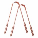 GUBB Copper Tongue Cleaner For Kids & Adults | Ayurvedic Tongue Scraper For Bad Breath (With Handle) - Pack of 2