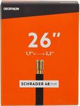 Decathlon 26"x1.7/2.2" Schrader Valve Inner Tube (48mm) Unique Size Black